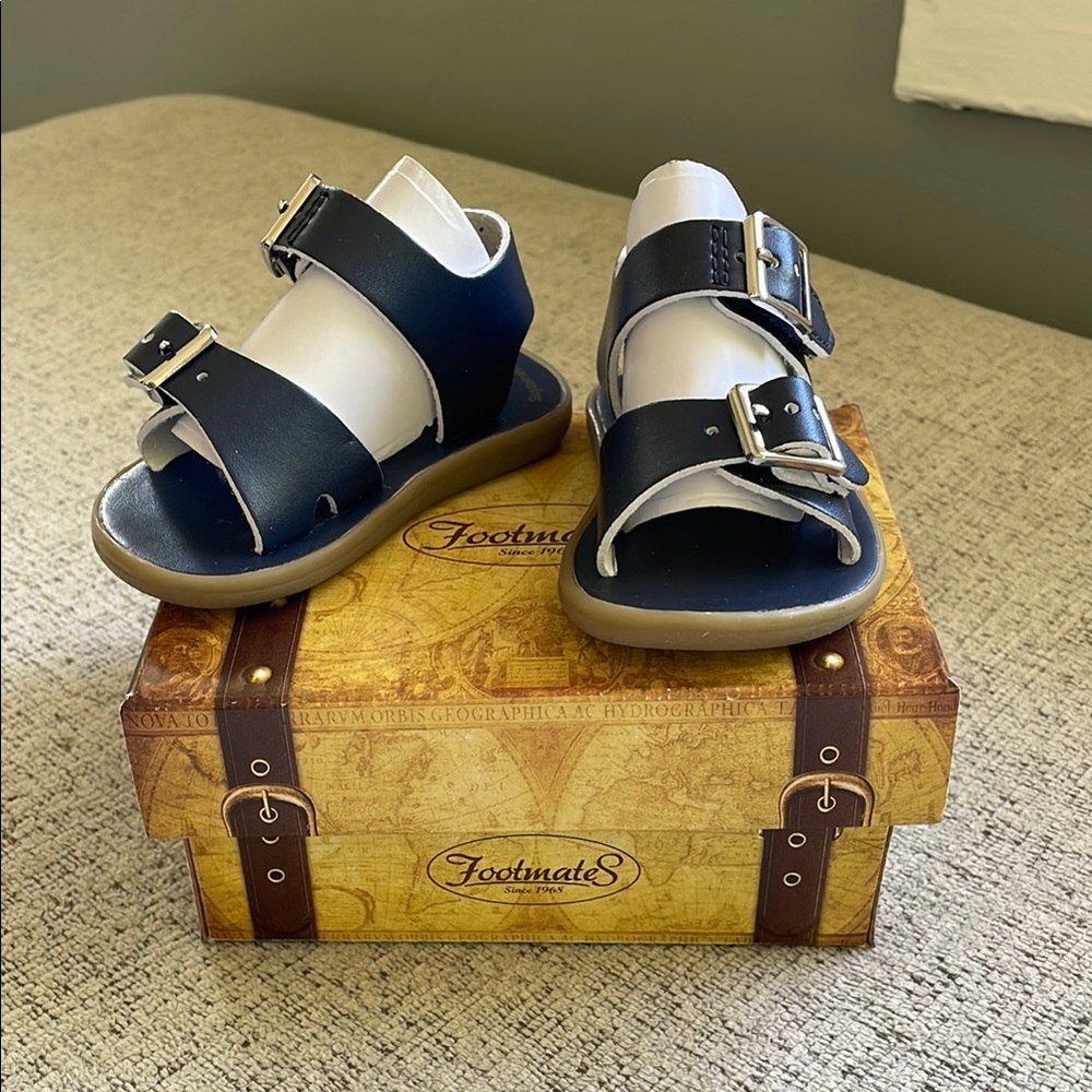 NWT Footmates Navy Blue Eco Tide Sandals